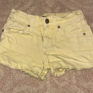 Joe’s Jeans Girls Yellow Cutoff Shorts